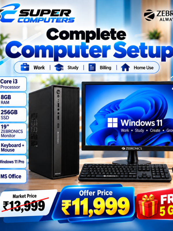NEW I3 COMPUTER DESKTOP SETUP | PERFECT FOR OFFICE, STUDY & HOME | FREE 5 GIFTS