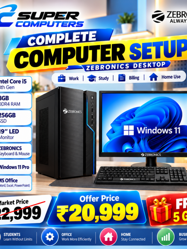 NEW I5 8TH COMPUTER DESKTOP SETUP | PERFECT FOR OFFICE, STUDY & HOME | FREE 5 GIFTS