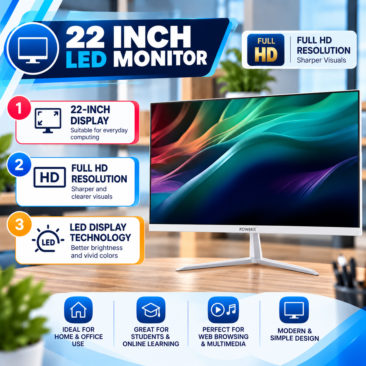 NEW I5 6TH COMPUTER SETUP | 22" BEZEL LESS 100HZ MONITOR | 3 YEAR WARRANTY