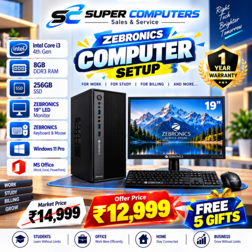 NEW I3 4TH COMPUTER DESKTOP SETUP | PERFECT FOR OFFICE, STUDY & HOME | FREE 5 GIFTS