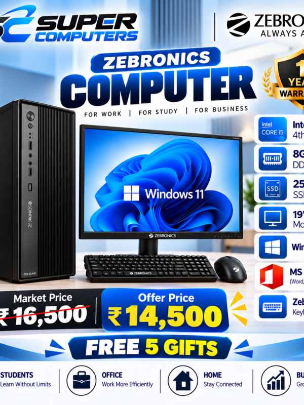 NEW I5 4TH COMPUTER DESKTOP SETUP | PERFECT FOR OFFICE, STUDY & HOME | FREE 5 GIFTS