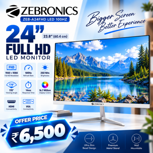 Zebronics A24FHD 24 Inch LED 100hz Monitor