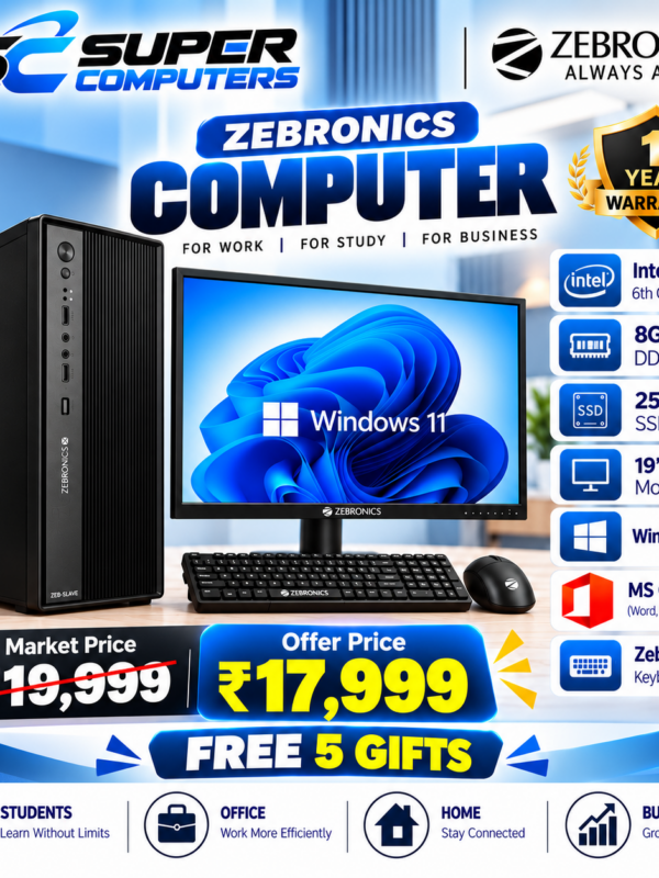 NEW I5 6TH COMPUTER DESKTOP SETUP | PERFECT FOR OFFICE, STUDY & HOME | FREE 5 GIFTS