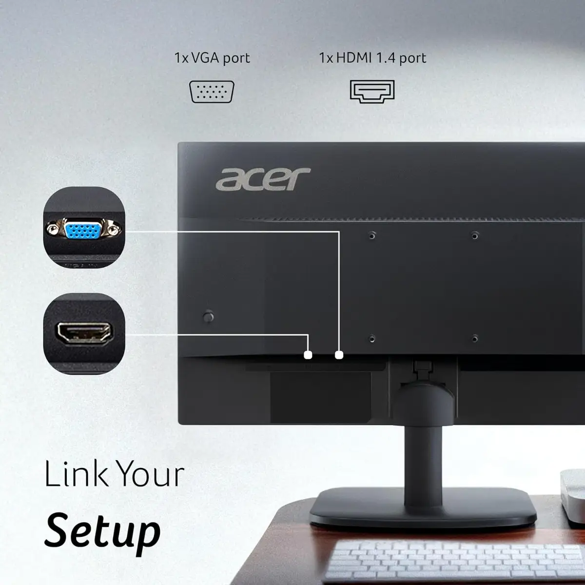 Acer EK220Q 21.5 Inch (54.61 cm) Full HD (1920x1080) Pixels LCD Monitor