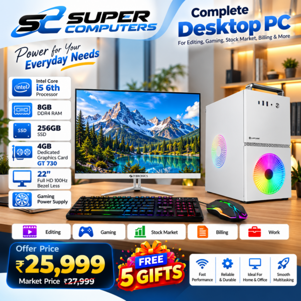HIGH PERFORMANCE RGB COMPUTER SETUP | I5 6TH WITH 4GB DEDICATED GRAPHICS CARD