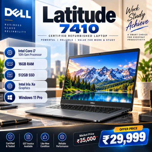 DELL LATITUDE 7410 – CERTIFIED REFURBISHED LAPTOP