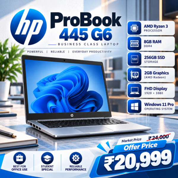 HP PROBOOK 445 G6 – CERTIFIED REFURBISHED LAPTOP