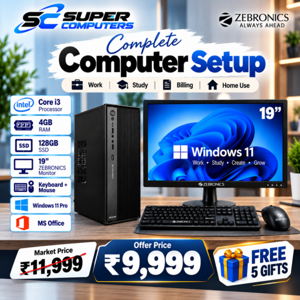 NEW I3 COMPUTER DESKTOP SETUP | PERFECT FOR OFFICE, STUDY & HOME | FREE 5 GIFTS