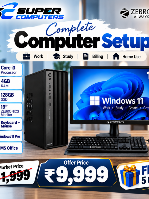 NEW I3 COMPUTER DESKTOP SETUP | PERFECT FOR OFFICE, STUDY & HOME | FREE 5 GIFTS