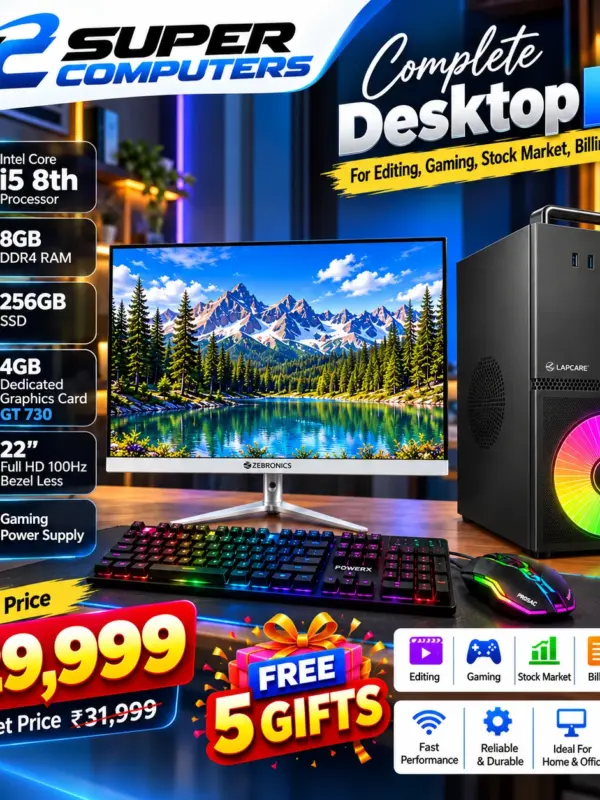 HIGH PERFORMANCE RGB COMPUTER SETUP | I5 8TH WITH 4GB DEDICATED GRAPHICS CARD