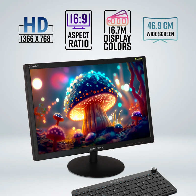 ZEBSTER ZEB-V19HD(48.2cm) LED 48.26 cm (19 inch) HD LED Monitor